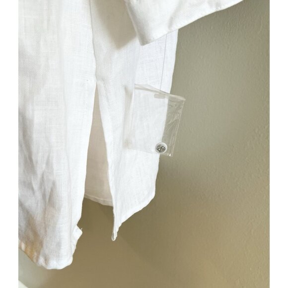 Saint‎ Tropez West Women’s 100% Linen White Tunic Top Embroidery Coastal Resort - Picture 5 of 10